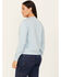 Image #4 - Dickies Women's Heavyweight Wordmark Crew Neck Fleece Sweatshirt, Light Blue, hi-res