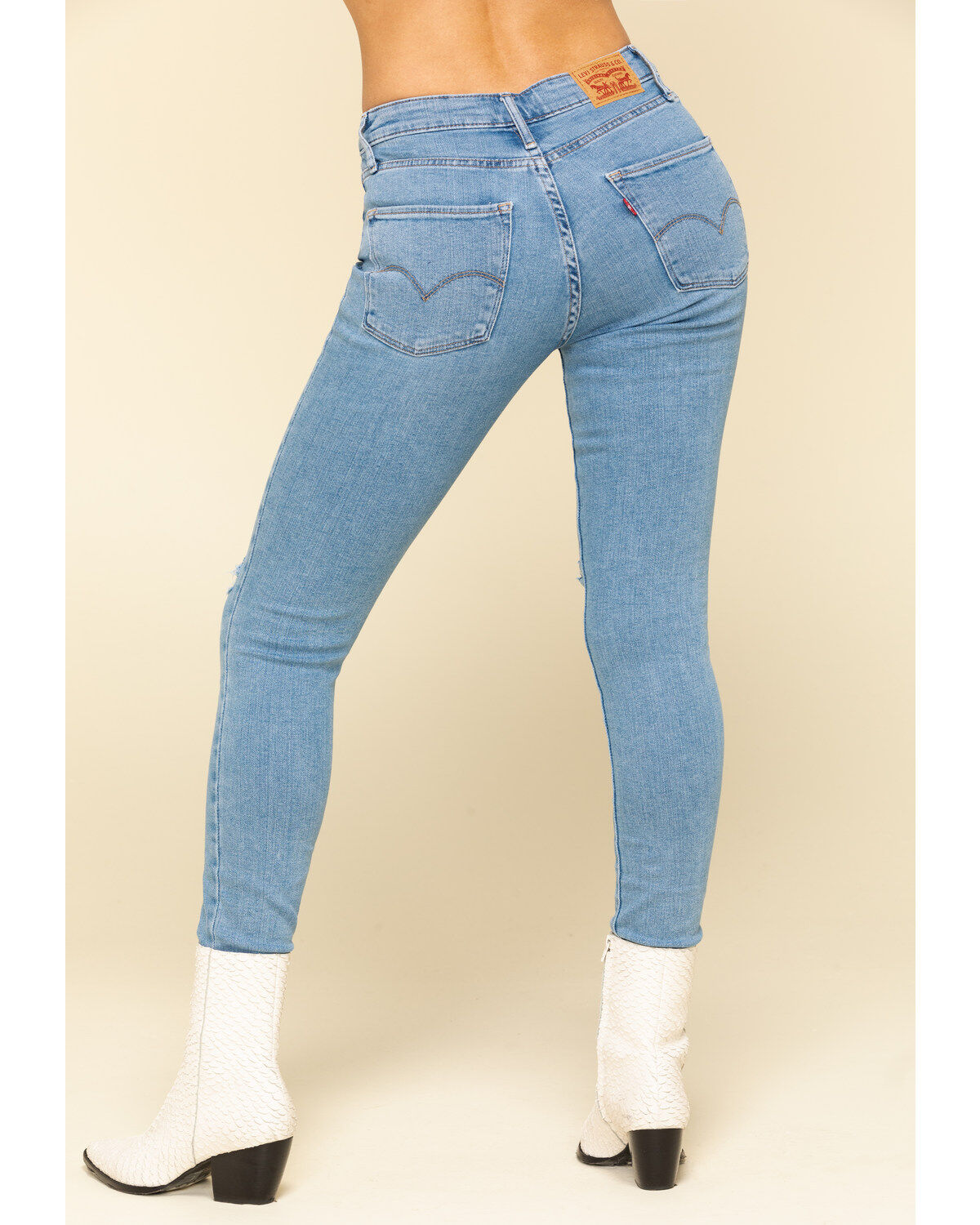 Image #2 - Levi&rsquo;s Women's 721 High Rise Skinny Jeans, Blue, hi-res