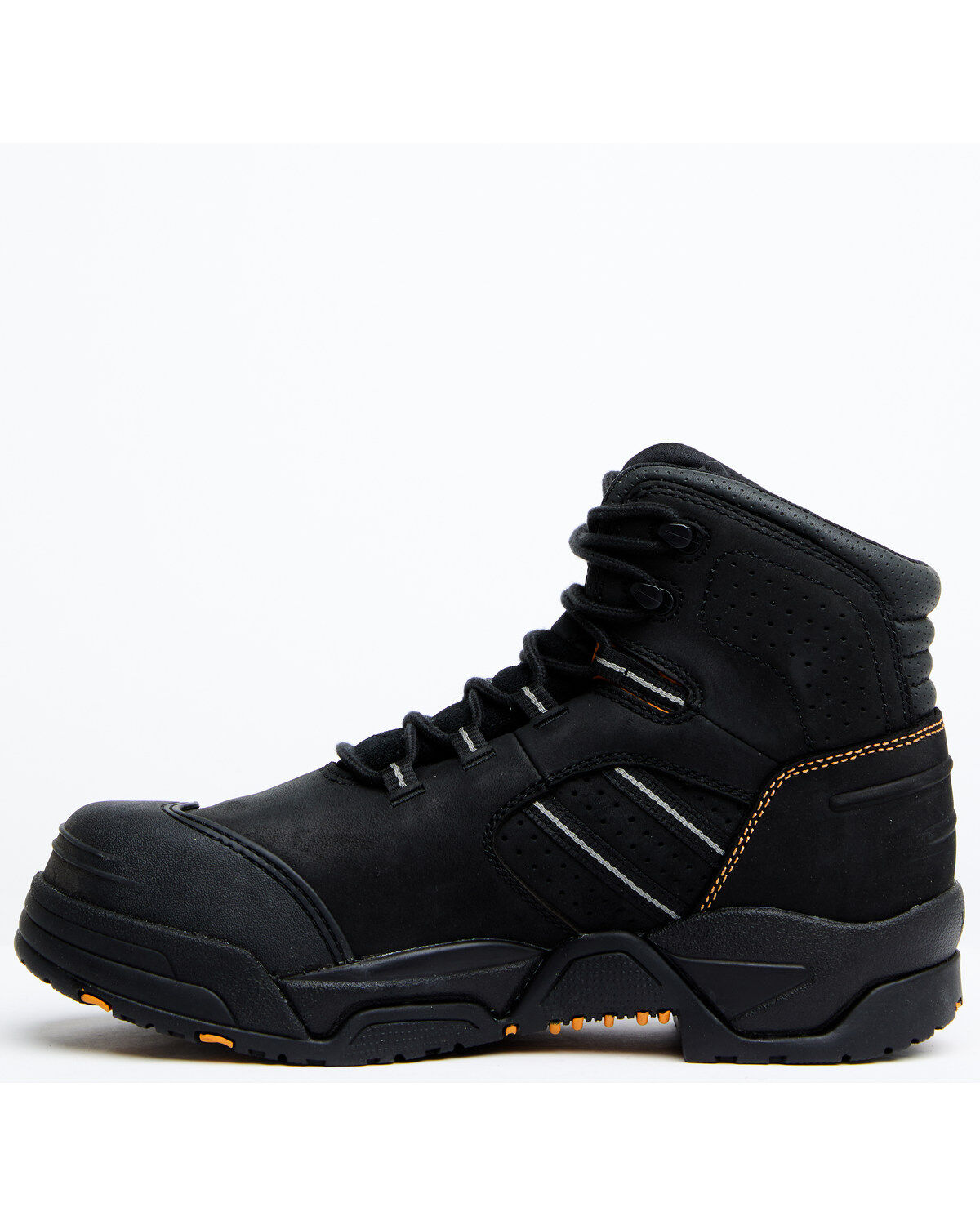 Image #3 - Hawx Men's 6" Enforcer Lacer Work Boots - Nano Composite Toe, Black, hi-res