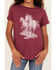 Image #3 - Shyanne Girls' Running Horses Short Sleeve Graphic Tee, Fuchsia, hi-res