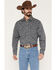 Image #1 - Wrangler Retro Men's Floral Print Long Sleeve Snap Western Shirt, Navy, hi-res