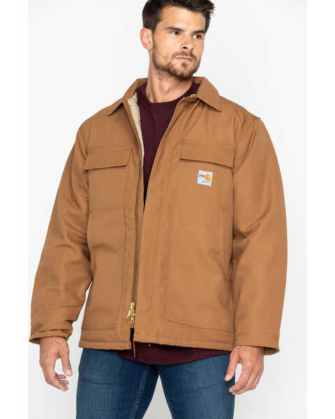 Image #1 - Carhartt Men's FR Duck Traditional Coat - Big & Tall, Carhartt Brown, hi-res