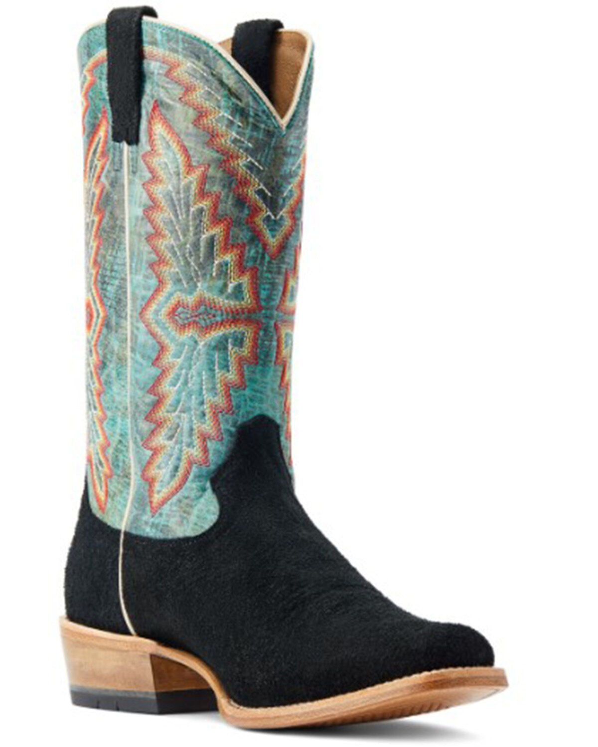 Image #1 - Ariat Men's Futurity Showman Roughout Western Boots - Square Toe, Black, hi-res