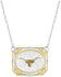 Image #1 - Montana Silversmiths Women's Western Buckle Necklace with Longhorn, Silver, hi-res