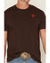 Image #3 - Cody James Men's Texas Long Horn Embroidered Short Sleeve Graphic T-Shirt, Dark Brown, hi-res