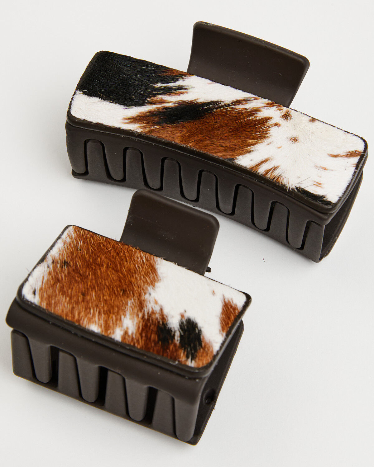 Image #3 - Idyllwind Women's Larkspur Hair-On Claw Clip Set - 2 Piece, Brown, hi-res