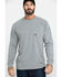 Image #1 - Ariat Men's Gray Rebar Cotton Strong Graphic Long Sleeve Work Shirt - Big & Tall , Heather Grey, hi-res