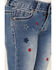 Image #2 - Shyanne Little Girls' Light Wash Americana Star Flare Jeans, Blue, hi-res