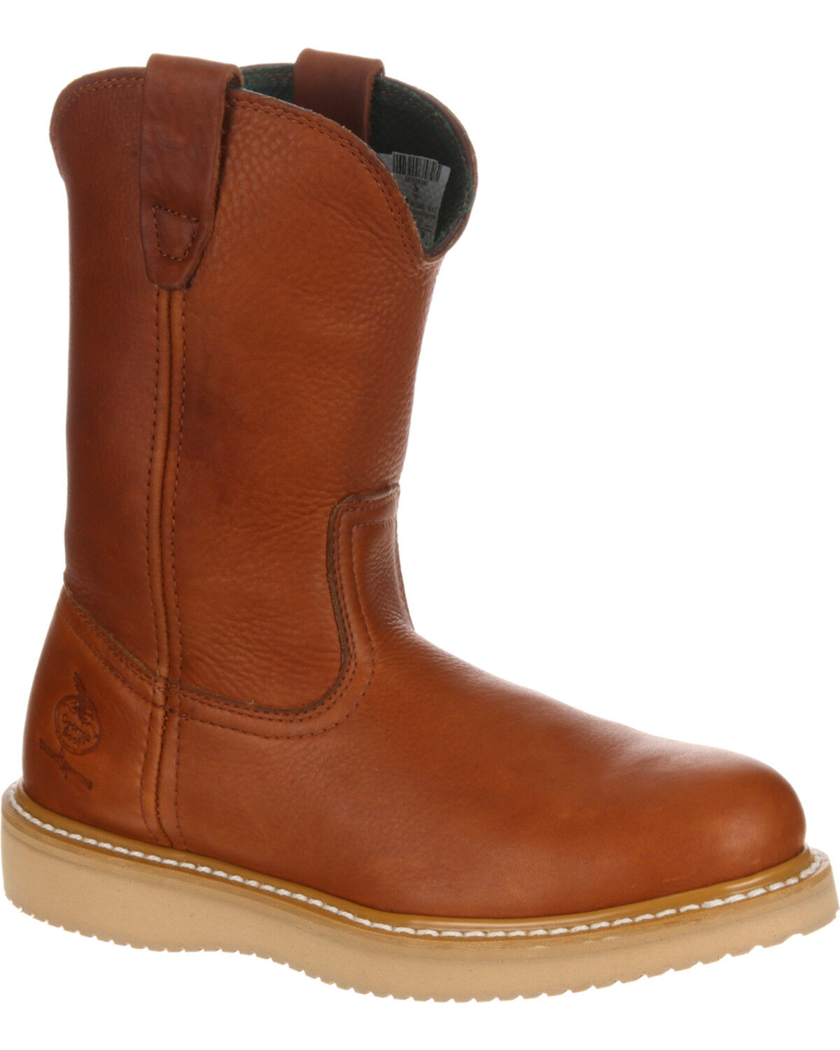 Image #1 - Georgia Boot Men's Wellington Barracuda Work Boots - Steel Toe, Brown, hi-res