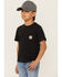 Image #2 - Carhartt Little Boys' Solid Short Sleeve Pocket T-Shirt , Black, hi-res