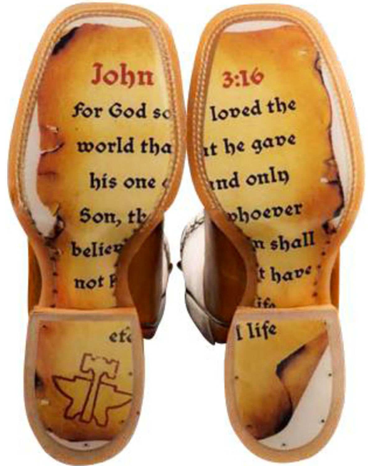 Image #2 - Tin Haul Men's Between Two Thieves John 3:16 Western Boots - Broad Square Toe, Brown, hi-res