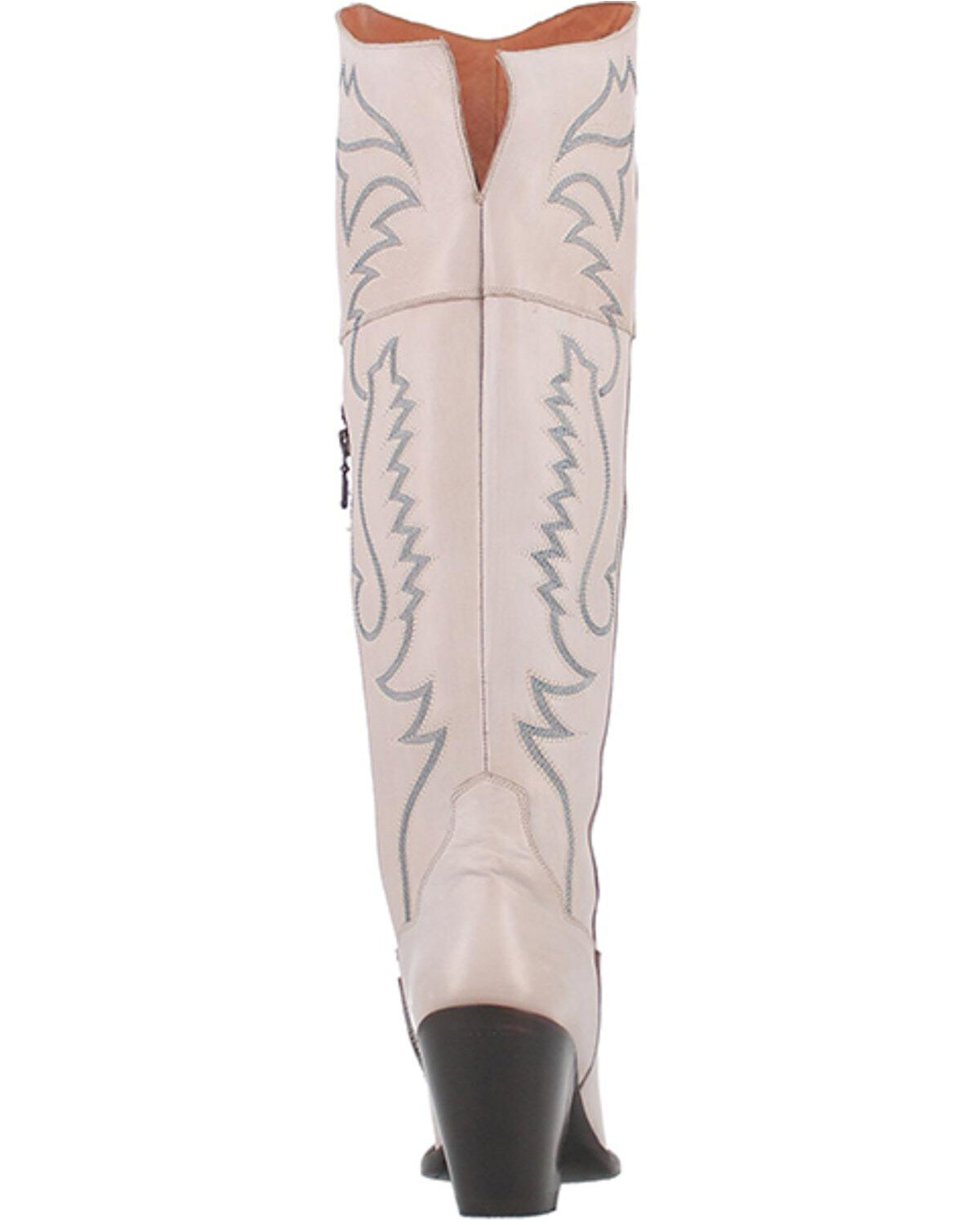 Image #5 - Dan Post Women's Loverfly Tall Western Boots - Snip Toe, White, hi-res