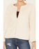 Image #3 - Sadie & Sage Women's Anna Flower Teddy Jacket Sweater , Cream, hi-res