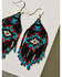 Image #2 - Idyllwind Women's Amarillo Antique Silver Seed Bead Fringe Earrings , Silver, hi-res