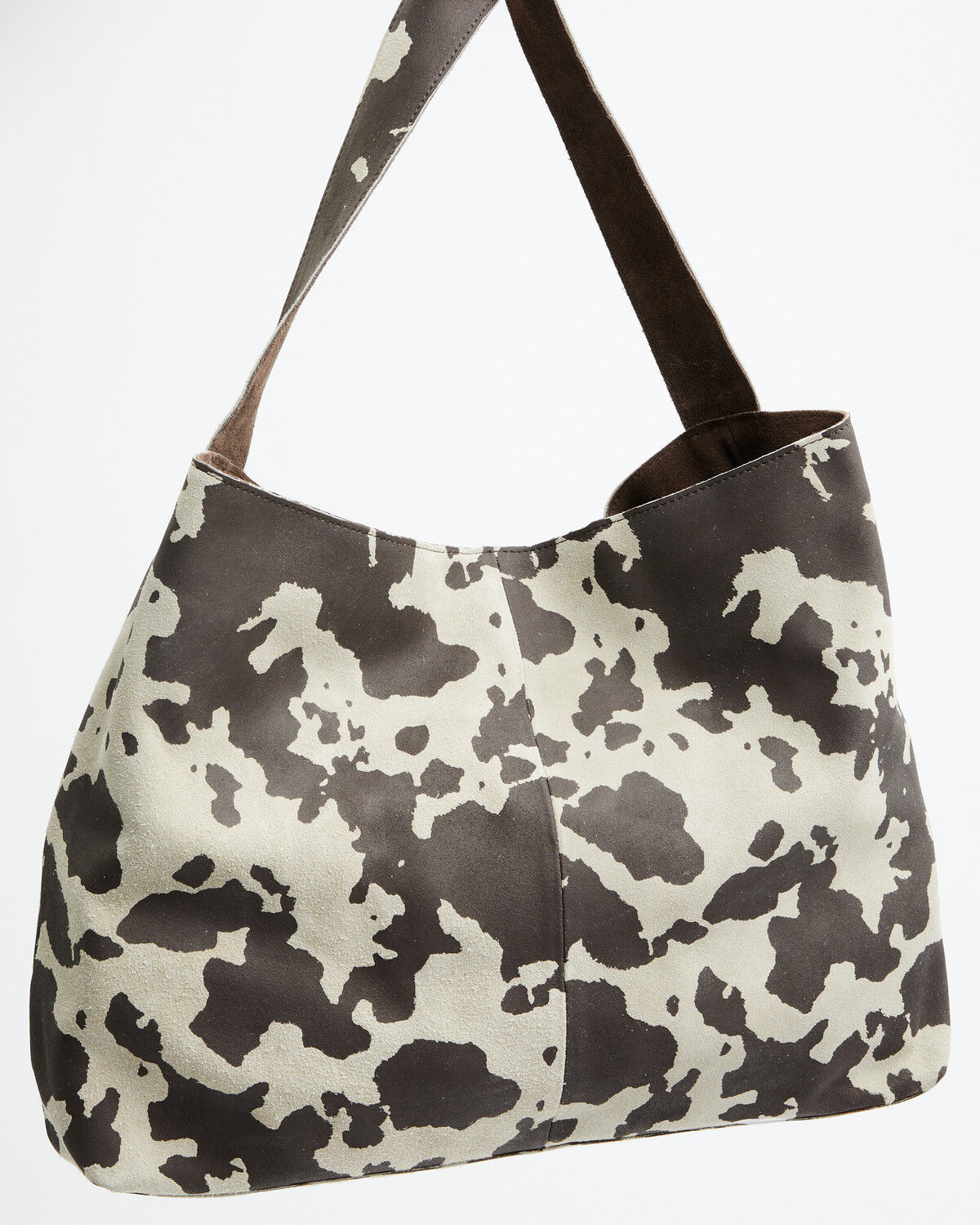 Image #2 - Shyanne Women's Cow Print Suede Hobo Bag, Brown, hi-res