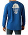 Image #1 - Ariat Men's Rebar Skull Long Sleeve Graphic T-Shirt, Blue, hi-res