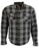 Image #1 - Milwaukee Performance Men's Aramid Checkered Plaid Biker Shirt, Dark Grey, hi-res