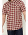 Image #3 - Moonshine Spirit&reg; Men's Legend Plaid Print Short Sleeve Snap Western Shirt, Burgundy, hi-res