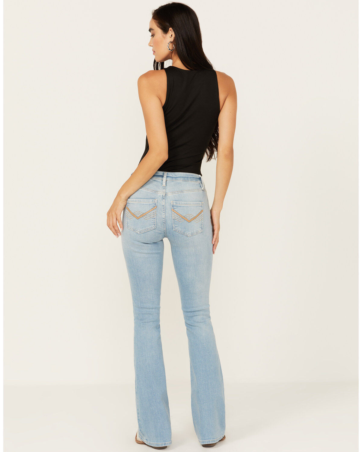 Image #3 - Idyllwind Women's Rebel Mid Rise Bootcut Stretch Denim Jeans, Light Wash, hi-res