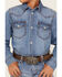 Image #3 - Cody James Boys' Cave Creek Long Sleeve Pearl Snap Western Denim Shirt, Medium Wash, hi-res