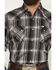 Image #3 - Ely Walker Men's Plaid Print Long Sleeve Pearl Snap Western Shirt - Big, Black, hi-res