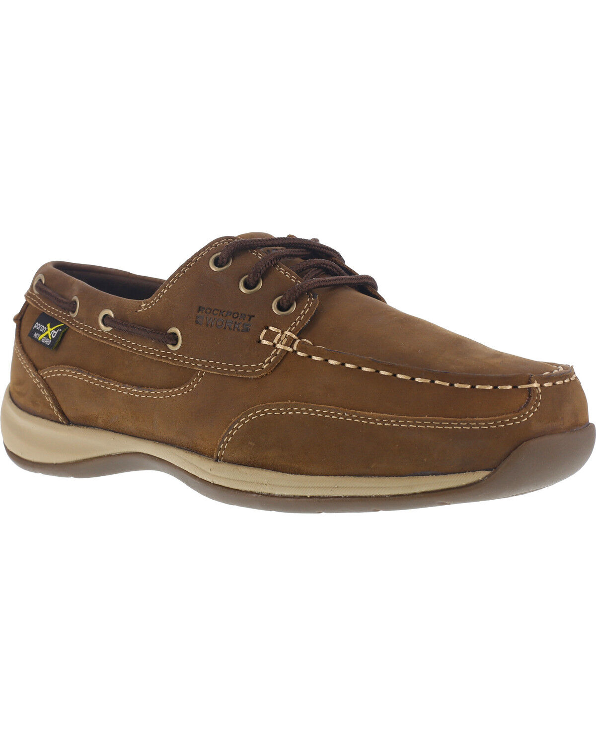 Image #1 - Reebok Women's Sailing Club Met Guard Construction Shoes - Steel Toe, Brown, hi-res