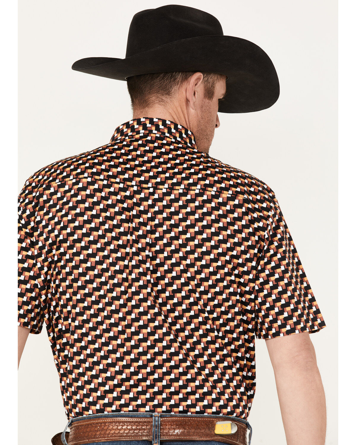 Image #4 - RANK 45&reg; Men's Mudslinger Geo Print Button-Down Stretch Western Shirt, Multi, hi-res