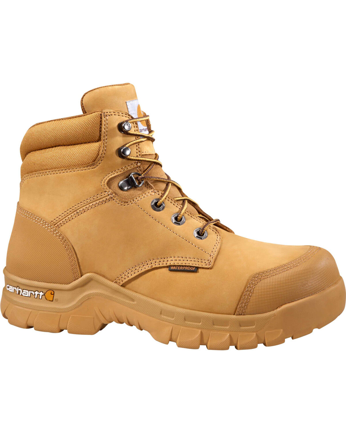 Image #1 - Carhartt Men's 6" Waterproof Rugged Flex&reg; Work Boots - Composite Toe, Wheat, hi-res