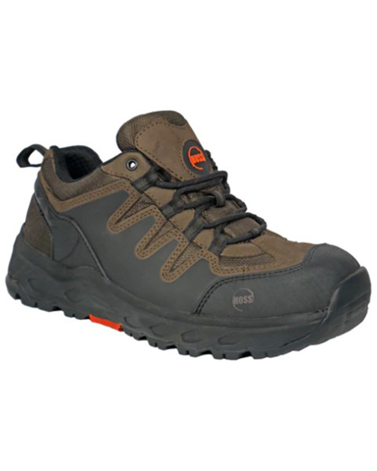 Hoss Men's Eric Low Lace-Up Work Shoes - Aluminum Toe, Brown, hi-res