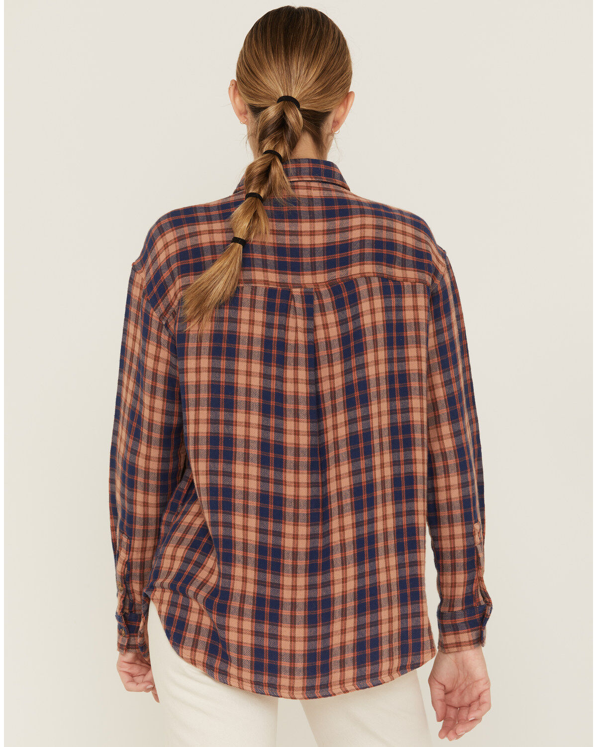 Image #4 - Cleo + Wolf Women's Breezy Springs Plaid Print Flannel Shirt, Beige/khaki, hi-res