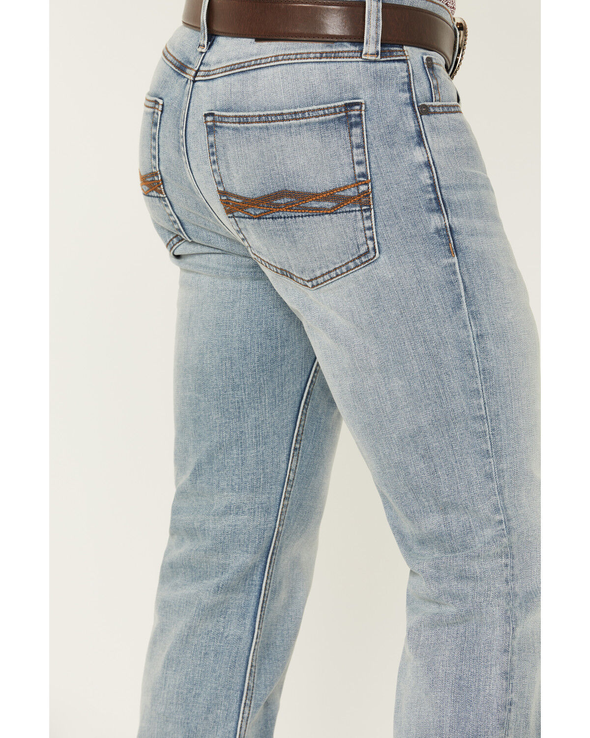 Image #4 - RANK 45&reg; Men's Bunker Wash Trigger Slim Bootcut Stretch Denim Jeans, Light Wash, hi-res