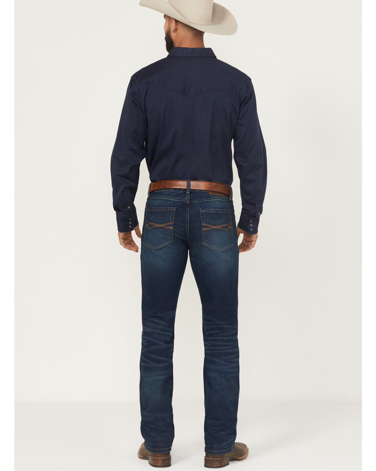 Image #3 - RANK 45&reg; Men's Coyote Wash Ambush Slim Straight Durable Stretch Denim Jeans, Dark Wash, hi-res
