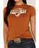 Image #3 - RANK 45&reg; Women's Logo Short Sleeve Graphic Tee, Pecan, hi-res