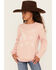 Image #1 - Shyanne Girls' Western Icons Pullover Sweatshirt , Rose, hi-res