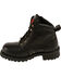 Image #3 - Milwaukee Leather Men's 6" Side Zipper Boots - Round Toe - Wide, Black, hi-res