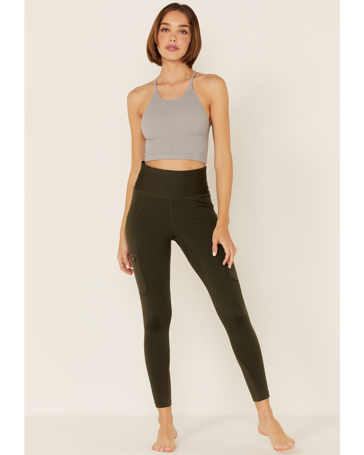 Image #1 - Wrangler Women's Cargo Leggings, Olive, hi-res