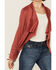 Image #3 - Shyanne Women's Open Front Faux Suede Fringe Jacket , Rust Copper, hi-res