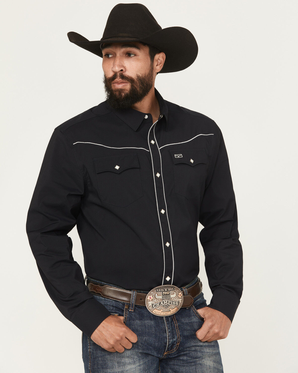 Image #2 - Kimes Ranch Men's Laneboro Solid Long Sleeve Snap Performance Western Shirt, , hi-res