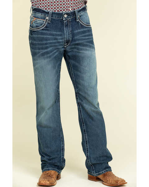 Image #2 - Ariat Men's M4 Coltrane Durango Low Rise Fashion Boot Cut Jeans, Denim, hi-res