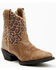 Image #1 - Laredo Women's Leopard Print Western Fashion Booties - Medium Toe, Leopard, hi-res