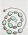Image #2 - Shyanne Women's Southwestern Stone Chain Belt, Silver, hi-res