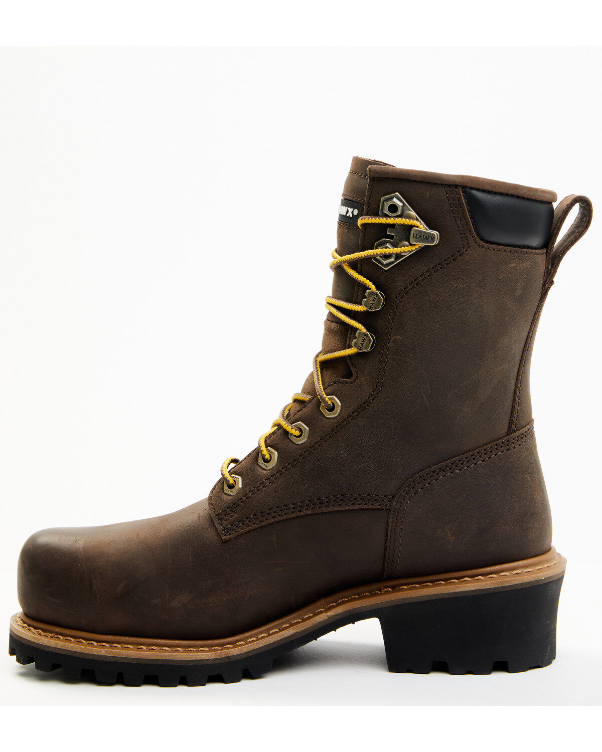 Image #3 - Hawx Men's Waterproof Insulated Logger Work Boots - Composite Toe, Brown, hi-res