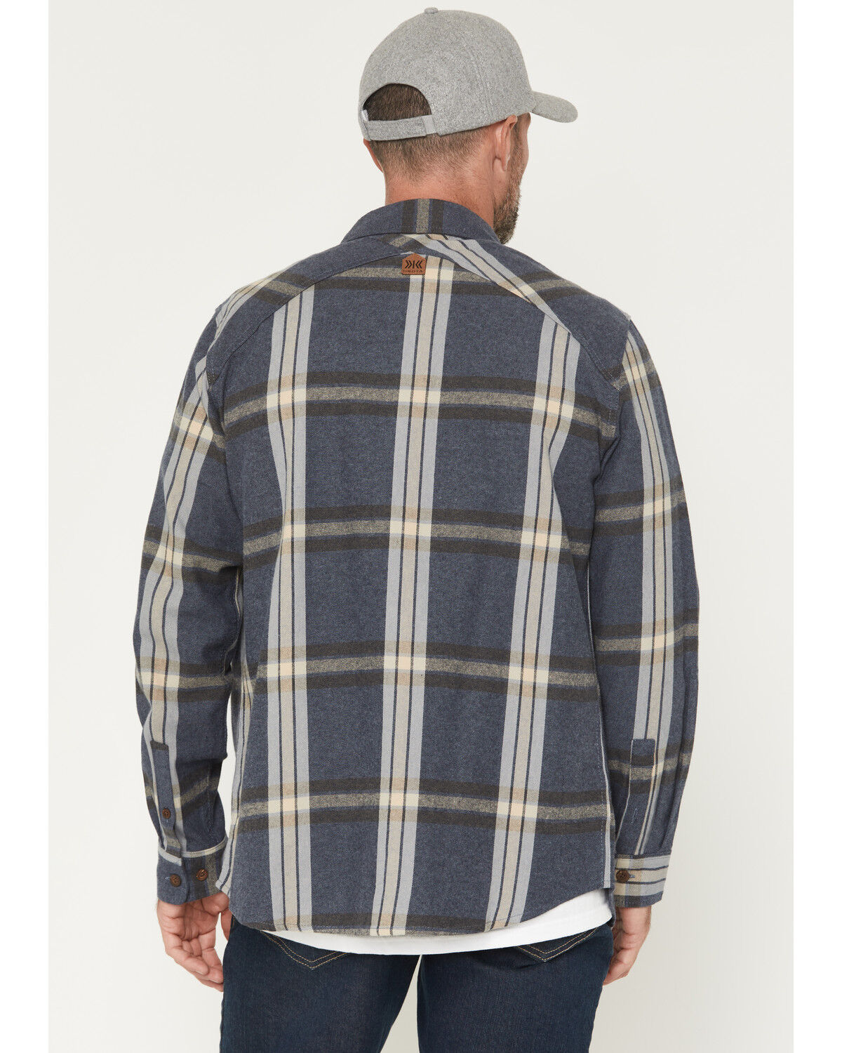 Image #4 - Dakota Grizzly Men's Grant Plaid Print Long Sleeve Button-Down Flannel Shirt, Blue, hi-res