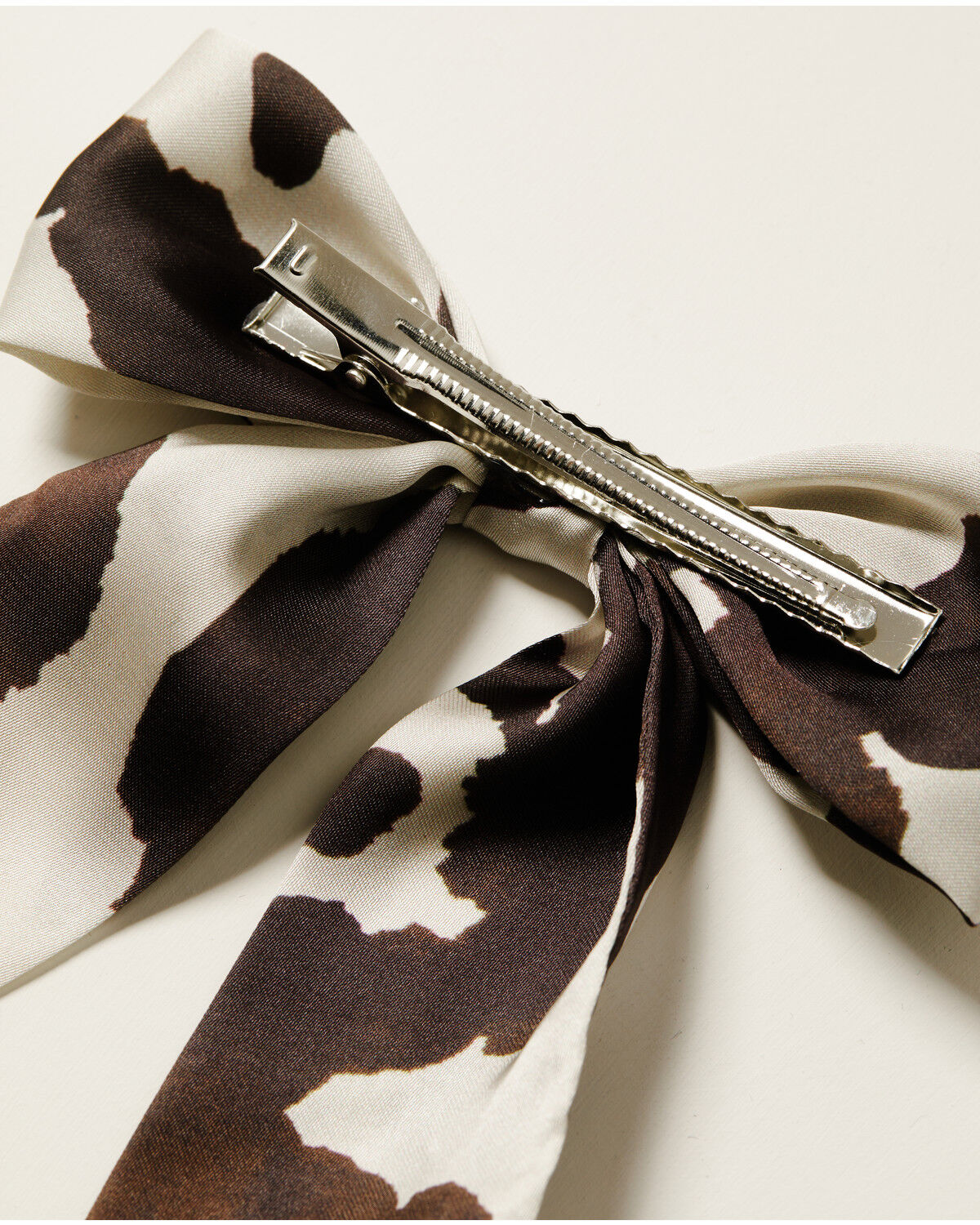 Image #3 - Shyanne Women's Sylvie Cow Print Bow Hair Clip, Brown, hi-res
