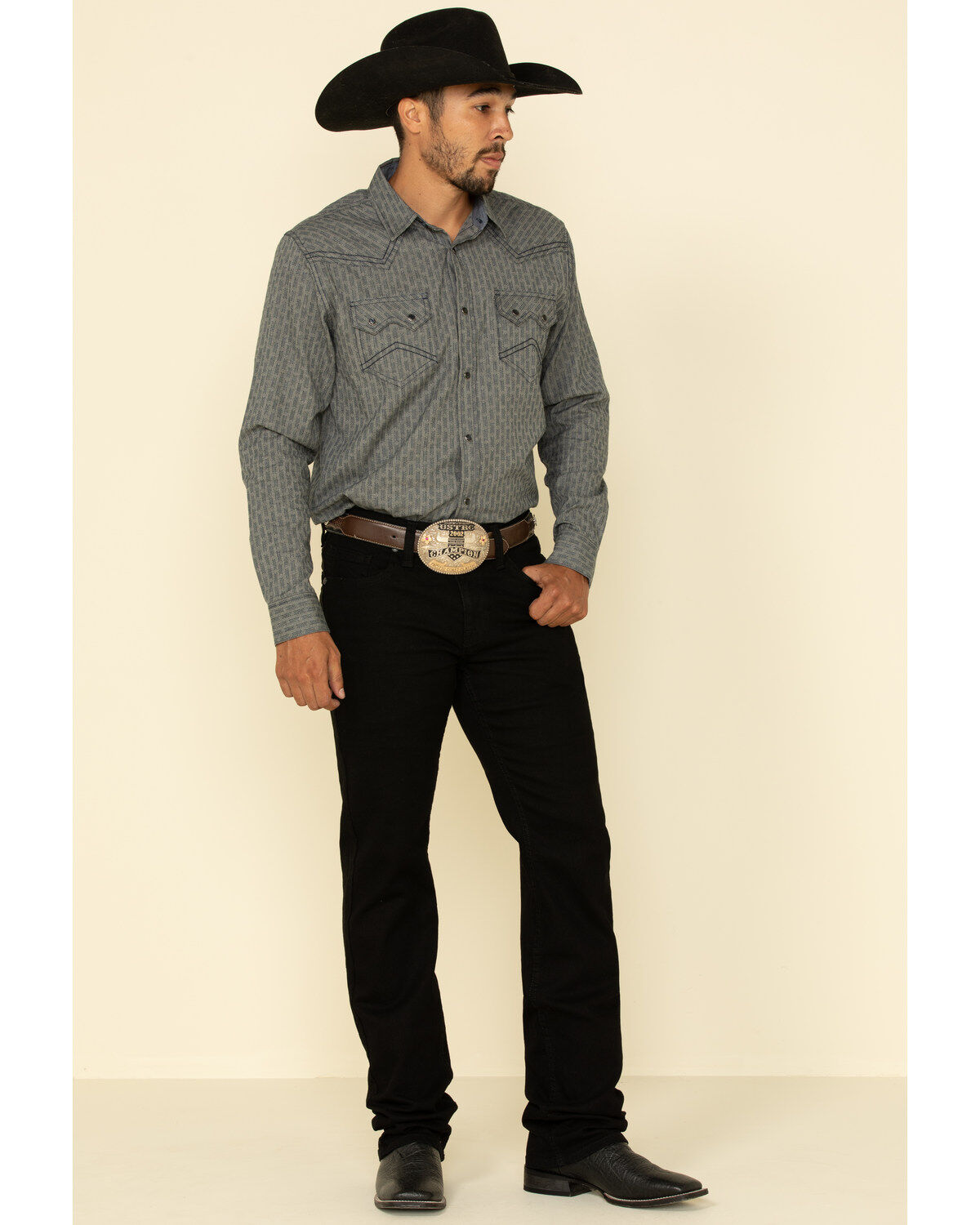 Image #1 - Cody James Men's Night Rider Wash Jackson Slim Stackable Straight Stretch Denim Jeans, Black, hi-res