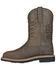 Image #3 - Hoss Men's Rushmore Wellington Western Work Boots - Broad Square Toe, Brown, hi-res