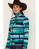 Image #2 - RANK 45&reg; Women's Abstract Striped Softshell Jacket, Turquoise, hi-res