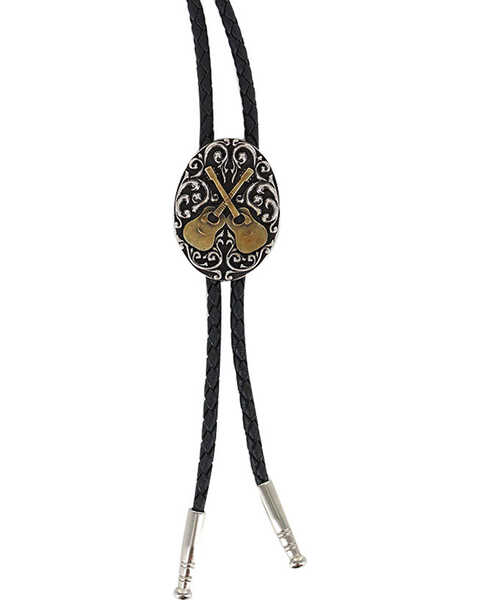 Image #1 - Cody James® Oval Dueling Guitars Bolo tie , Multi, hi-res