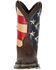 Image #4 - Durango Boys' Americana Western Boots - Broad Square Toe, Dark Brown, hi-res