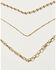 Image #2 - Shyanne Women's 3 Layered Necklace , Gold, hi-res